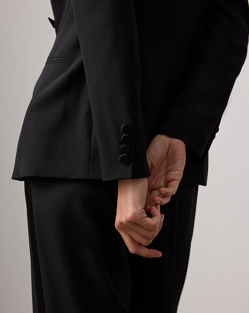 Callahan Wool Barathea Tuxedo Jacket Black