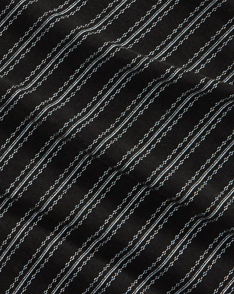 Indigo Striped Jacquard T-Shirt Black Multi