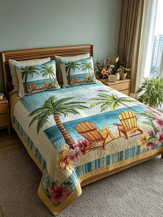 Island Breeze 3-Piece Quilted Bedding Set