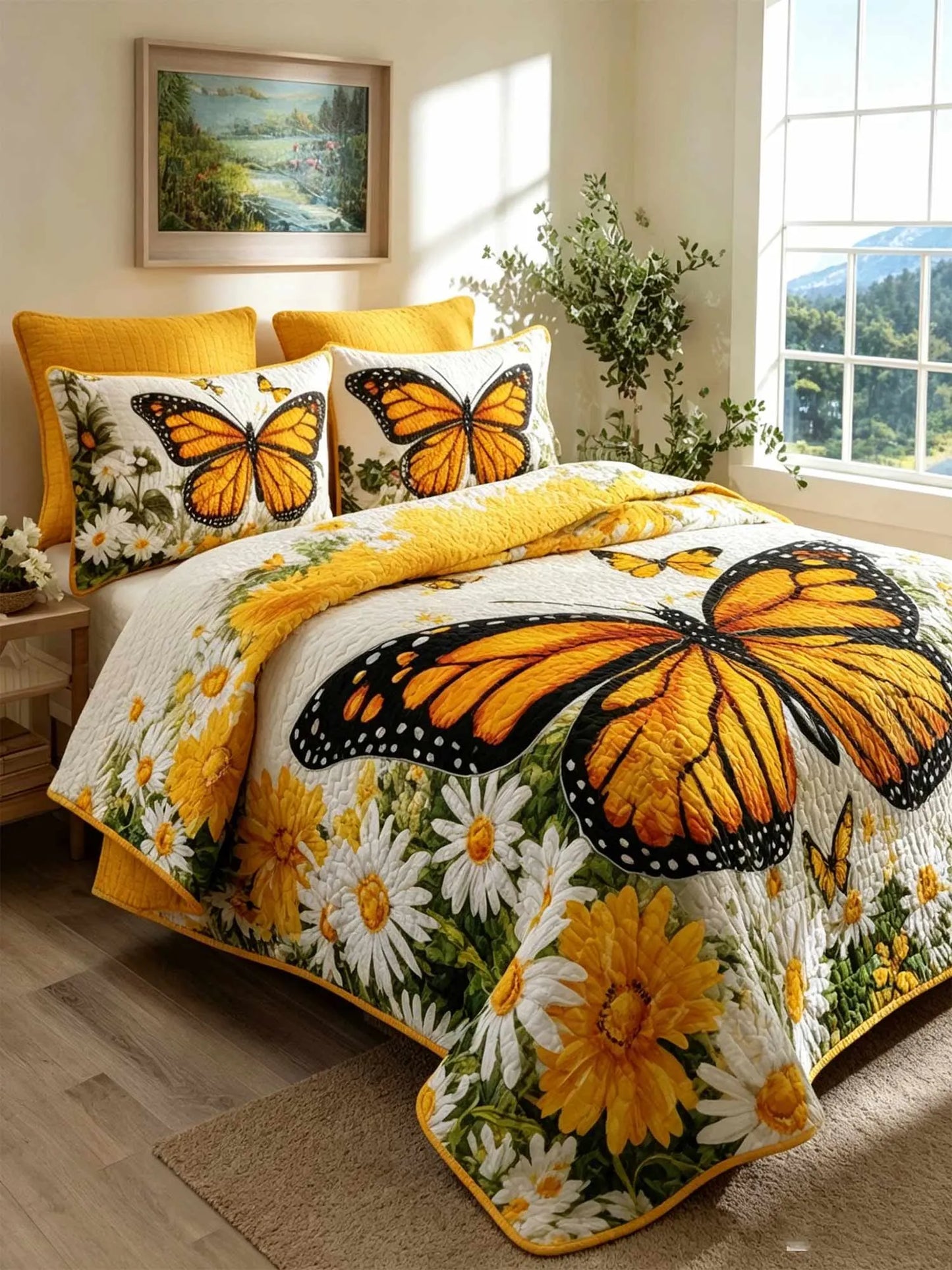 Monarch Meadow 3-Piece Quilted Bedding Set