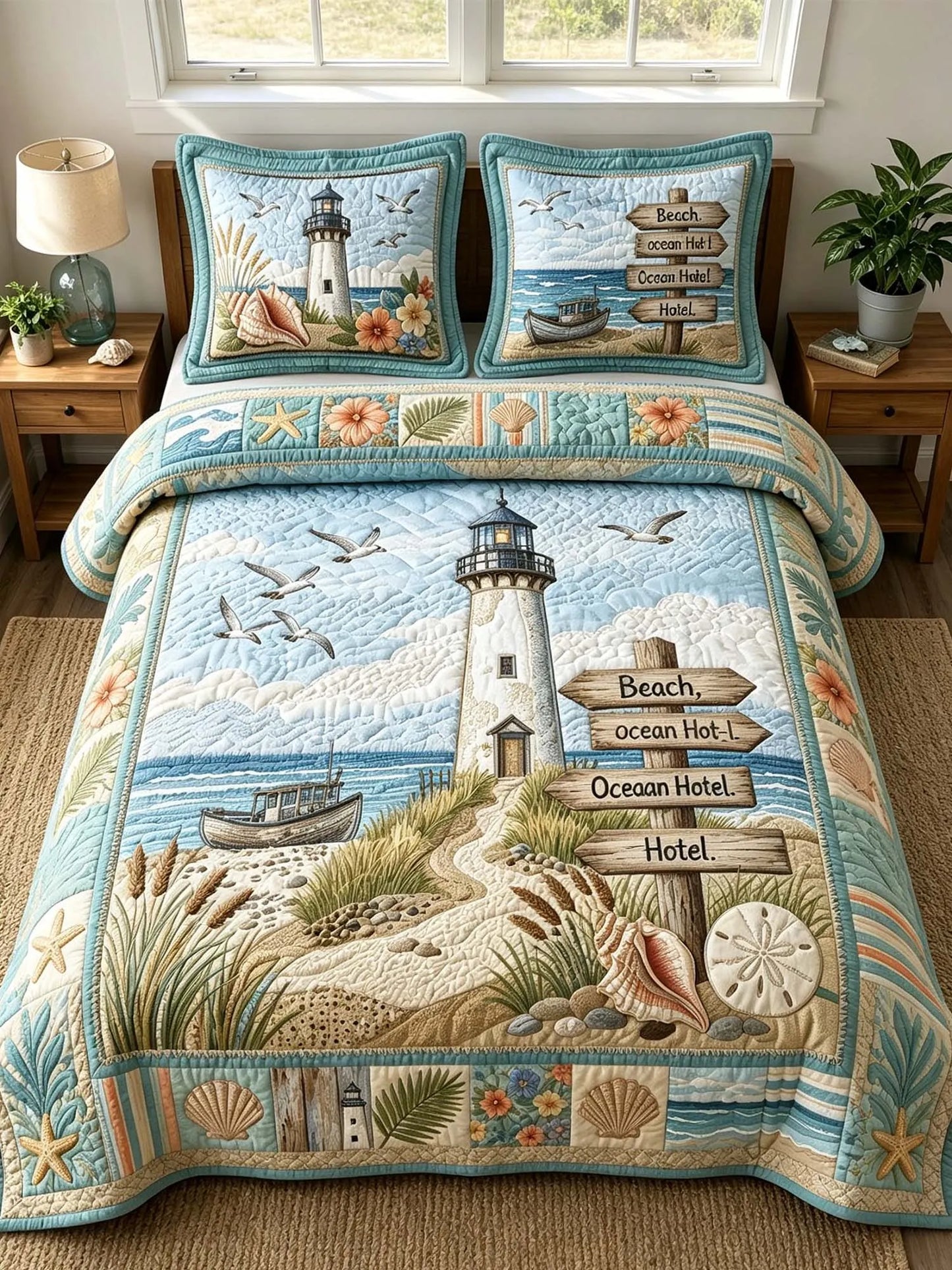 Sea Escape 3-Piece Quilted Bedding Set