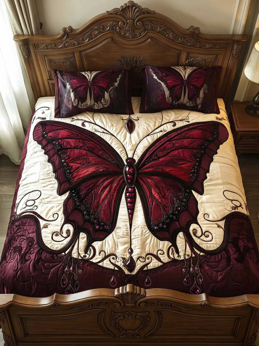Enchanted Wings 3-Piece Quilted Bedding Set
