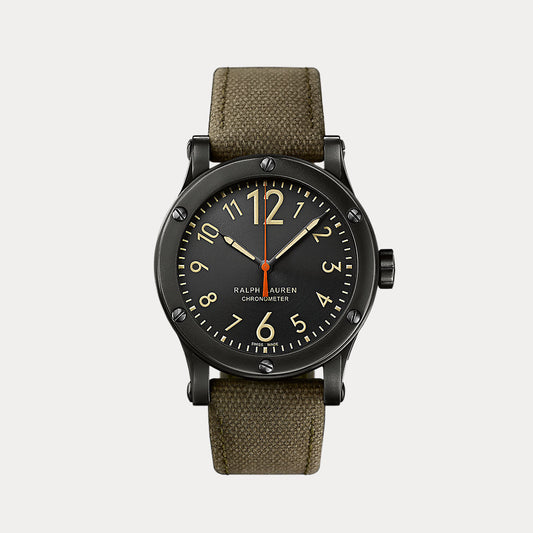 45 MM Chronometer Steel Black Dial