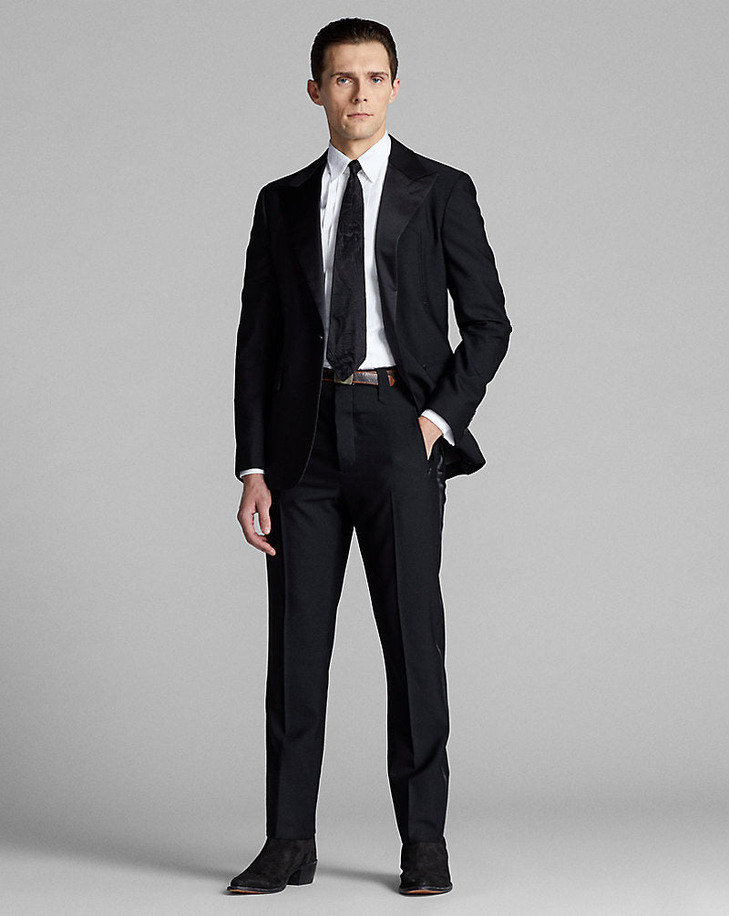 Slim Fit French Cuff Tuxedo Shirt White