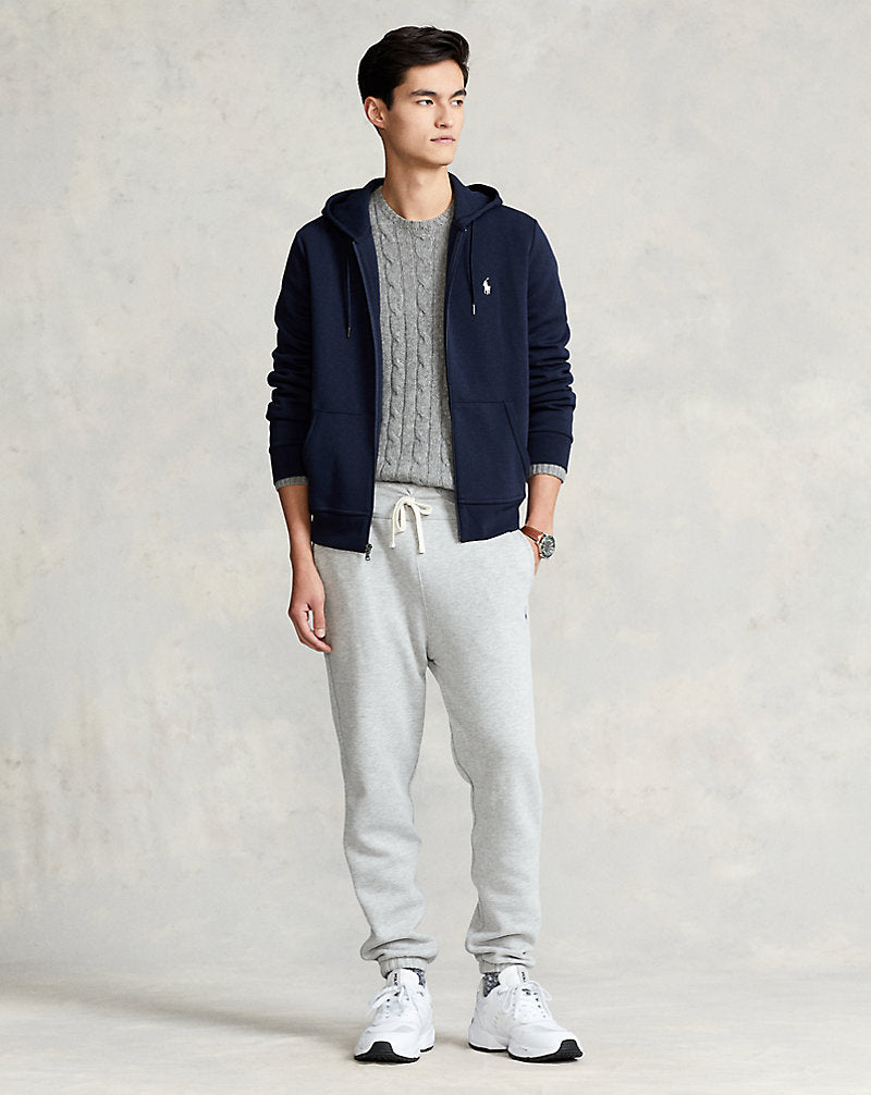 Double-Knit Full-Zip Hoodie Aviator Navy