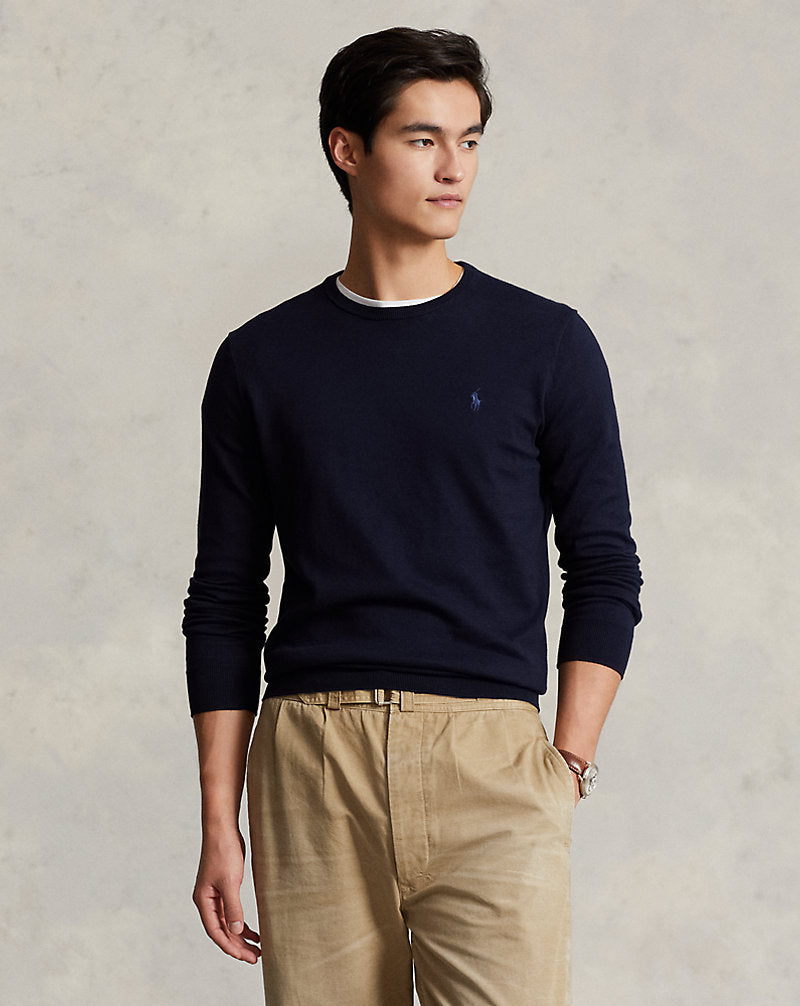Slim Fit Cotton Sweater Hunter Navy