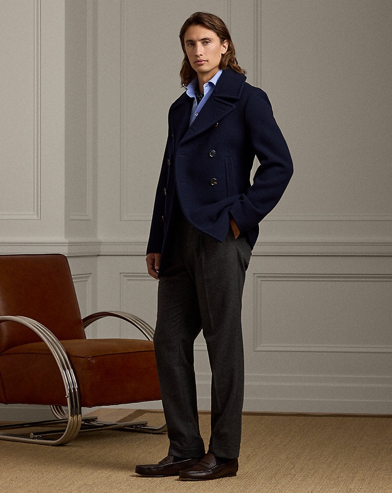 Fullerton Wool-Cashmere Peacoat Classic Chairman Navy