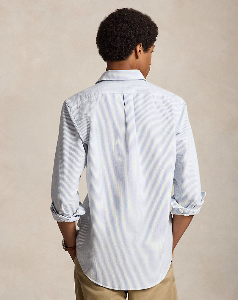 Custom Fit Oxford Shirt Blue/White Stripe