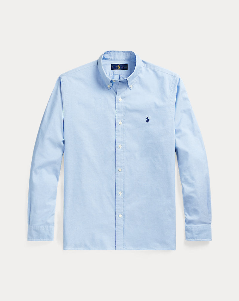 Custom Fit Stretch Oxford Shirt Blue