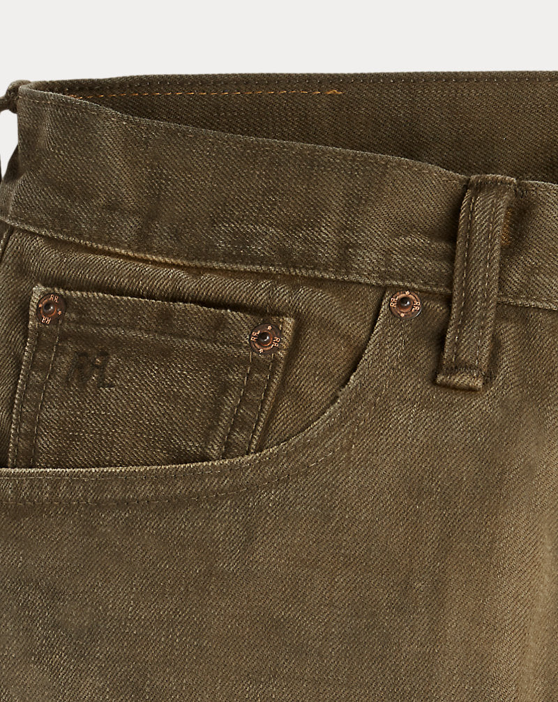 Slim Fit Distressed Brown Jean Distressed Brown Wash