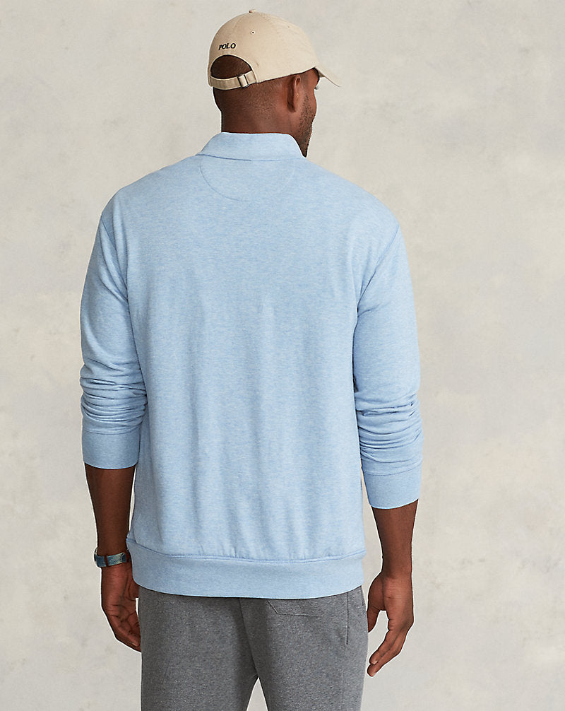 Luxury Jersey Quarter-Zip Pullover Isle Heather