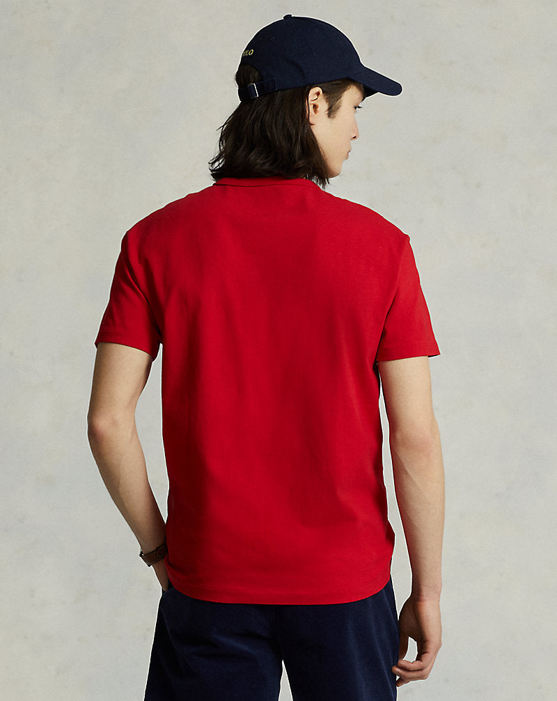 Classic Fit Jersey Crewneck T-Shirt Red