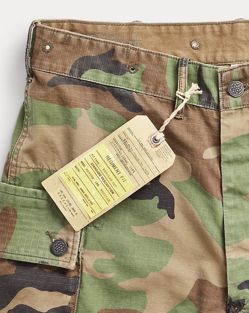 Camo Ripstop Cargo Short Woodland Camo