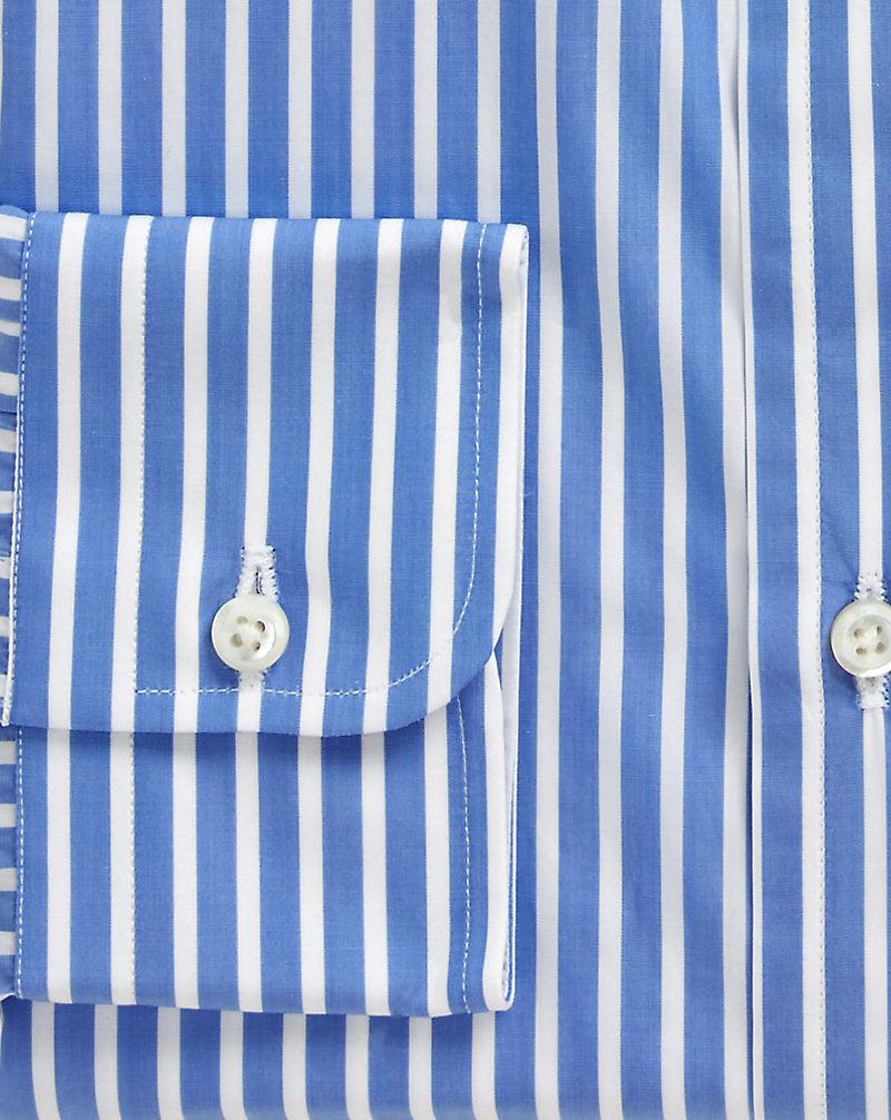 Bengal-Stripe Poplin Shirt Medium Blue And White