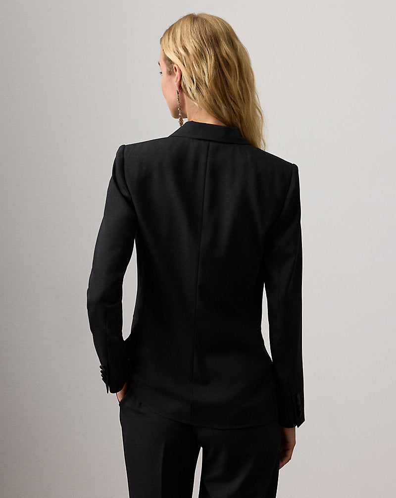 Callahan Wool Barathea Tuxedo Jacket Black