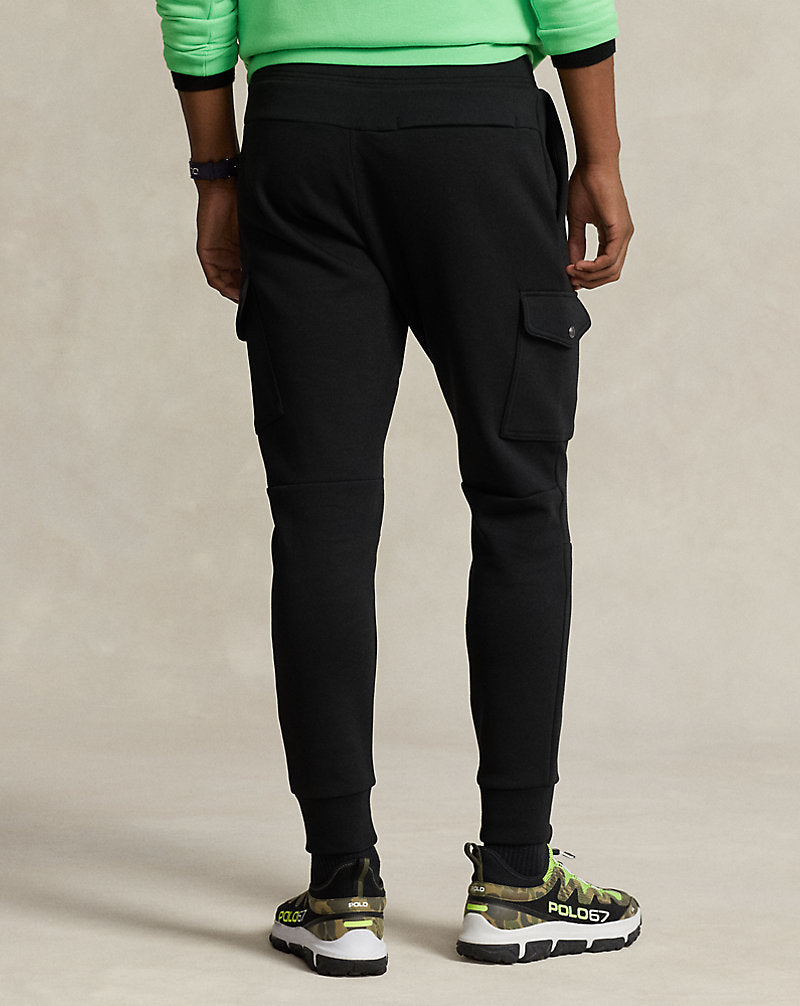 Double-Knit Cargo Jogging Bottom Black