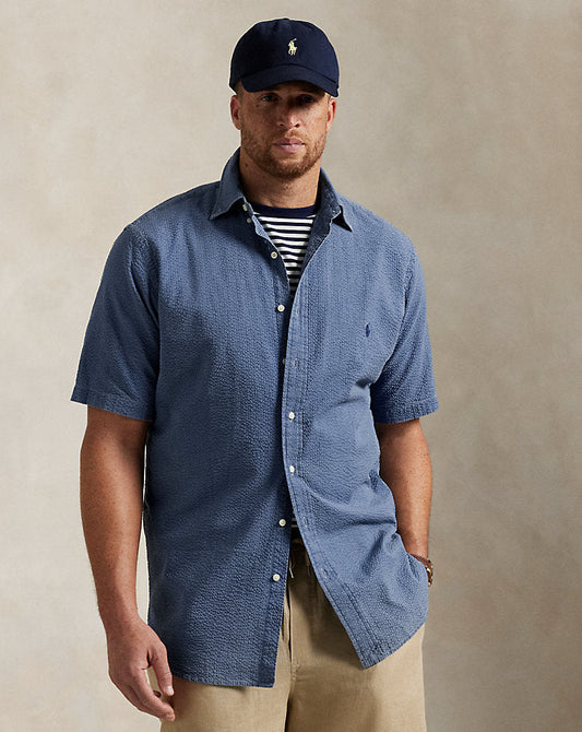 Seersucker Shirt Dark Indigo