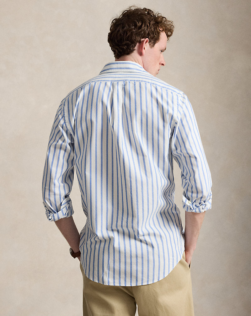 Custom Fit Striped Oxford Shirt Blue/White