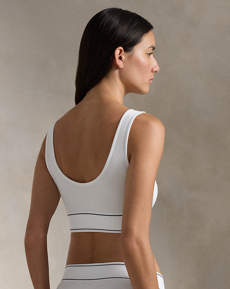 Seamless Cropped Scoopneck Tank White Cloud