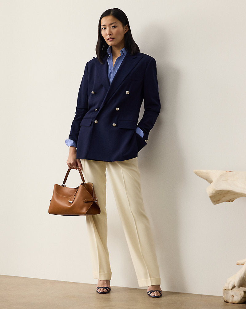 Shelden Wool Crepe Jacket Lux Navy