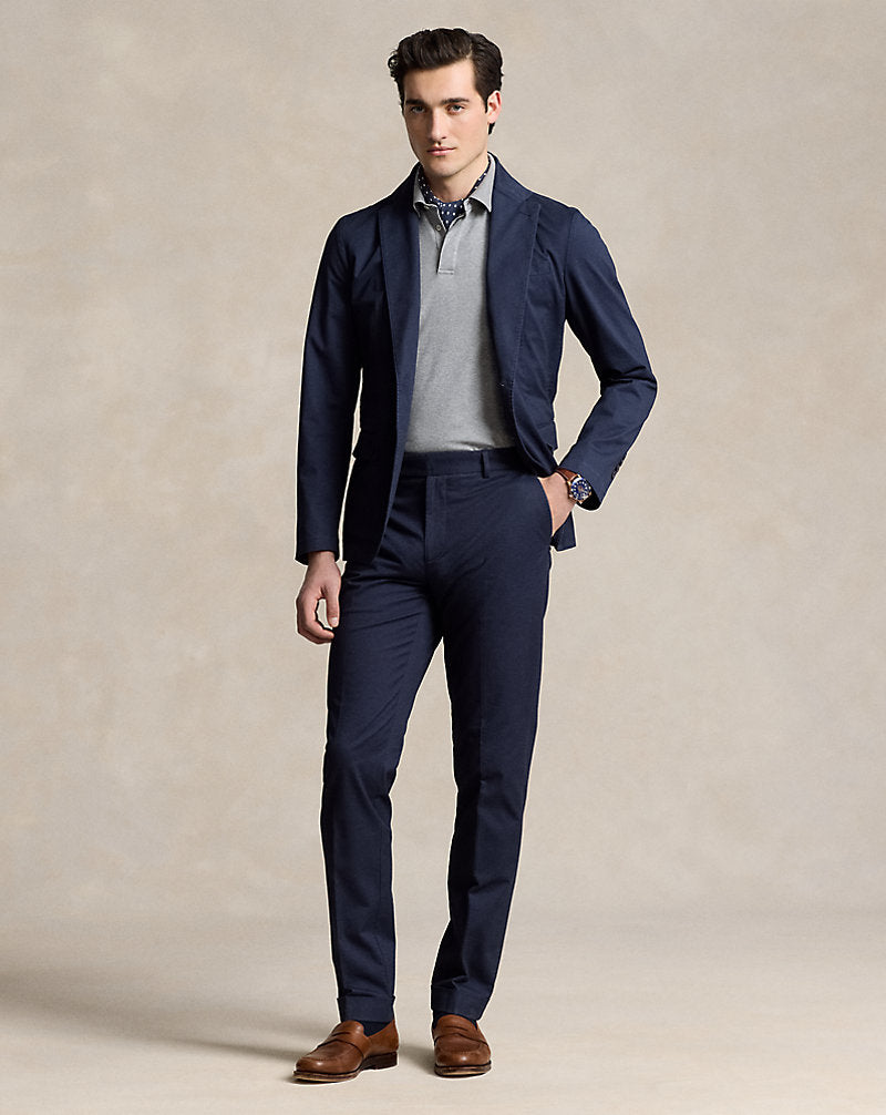 Stretch Chino Suit Trouser Nautical Ink