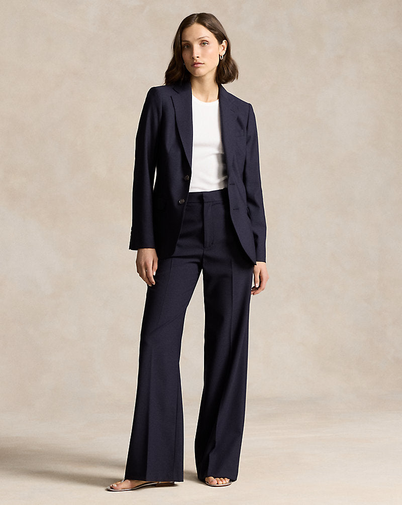 Stretch Wool Blazer Navy