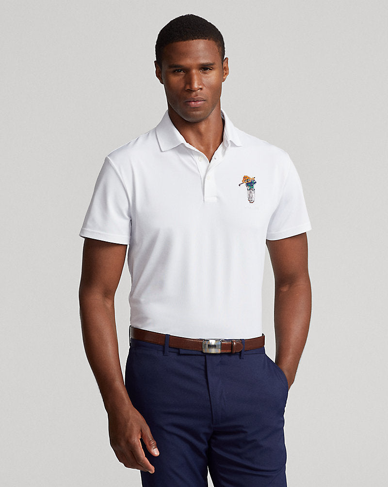 Custom Slim Fit Polo Bear Polo Shirt Ceramic White