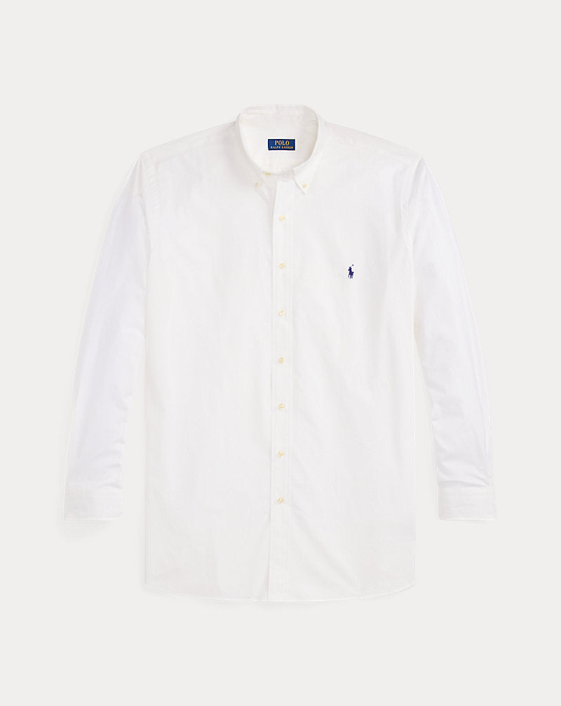 Stretch Poplin Shirt White