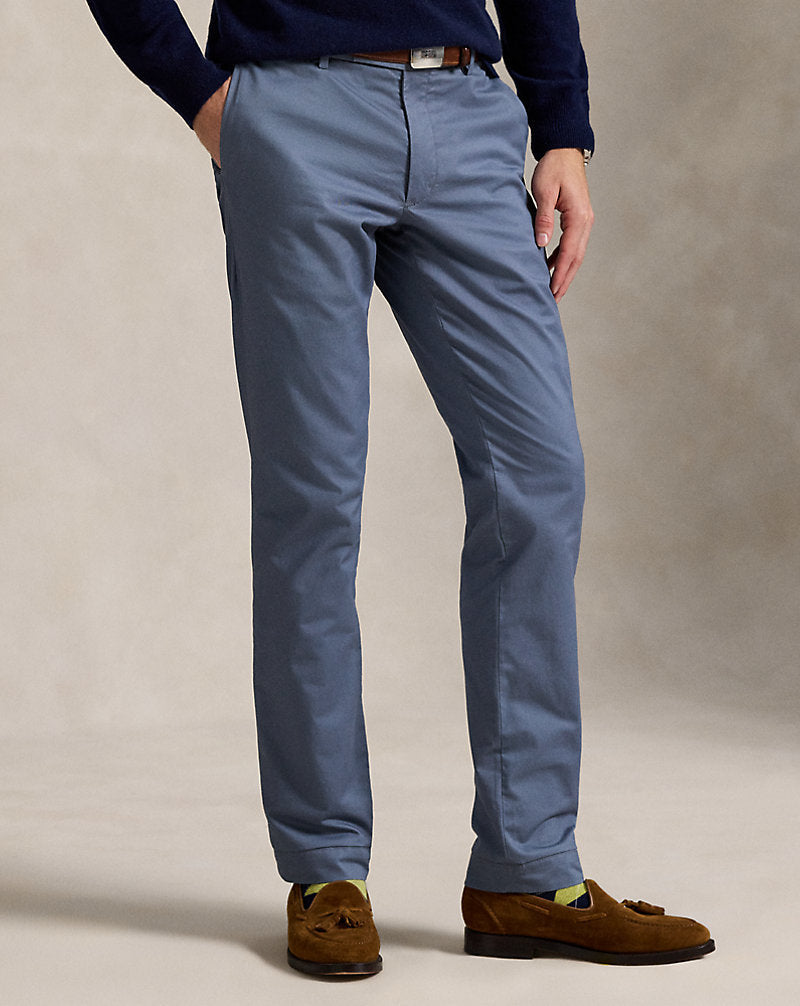 Stretch Slim Fit Chino Trouser Bay Blue