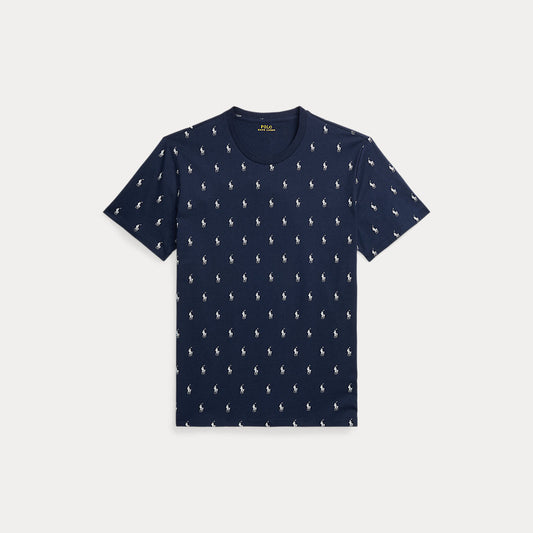 Allover Pony Cotton Jersey Sleep Shirt Cruise Navy