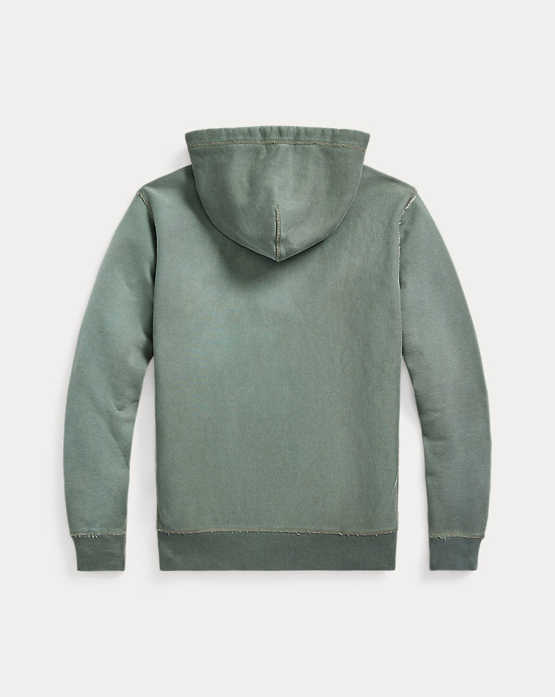 Garment-Dyed Fleece Hoodie Collegiate Green