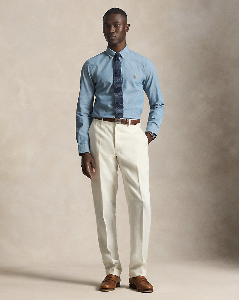 Slim Fit Chambray Shirt Medium Wash