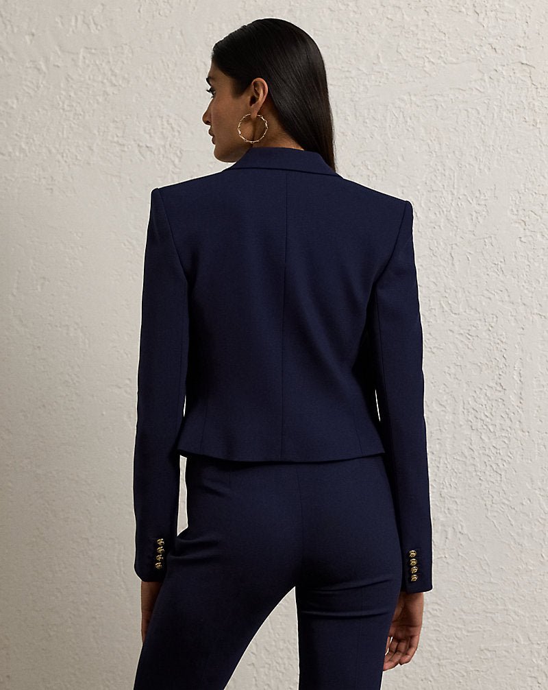 Spencer Wool Crepe Tuxedo Jacket Lux Navy