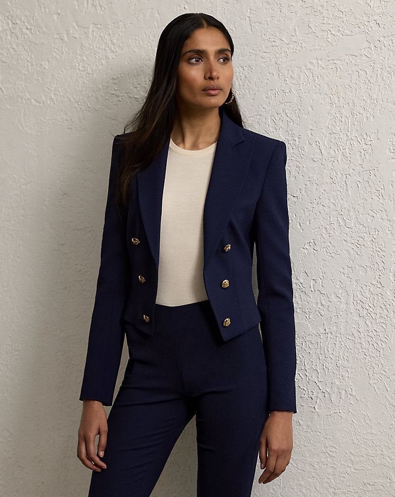 Spencer Wool Crepe Jacket Lux Navy