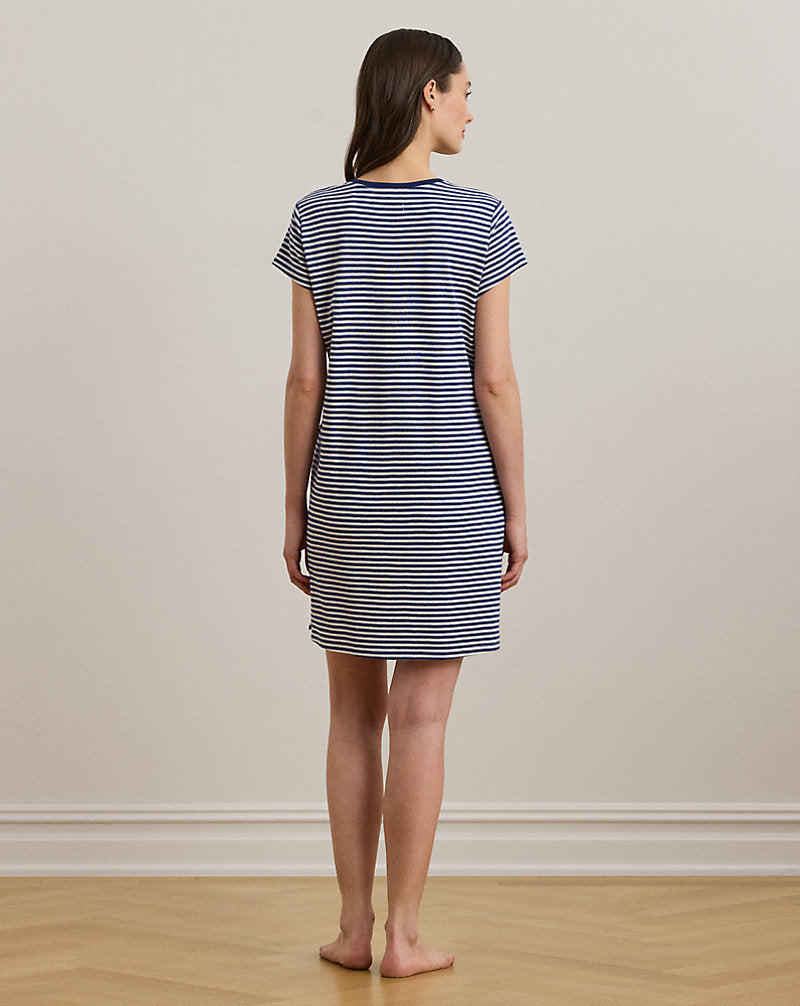Logo Striped Interlock Sleep T-Shirt Blue Stripe