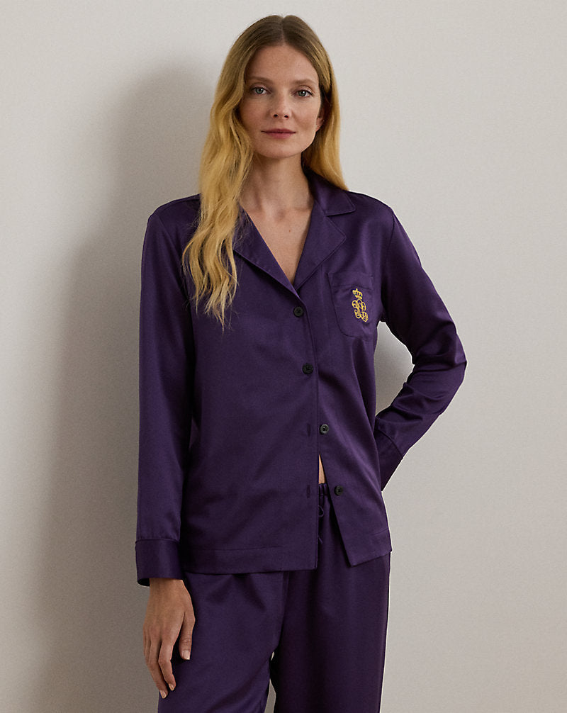 Satin Sleep Set Aubergine