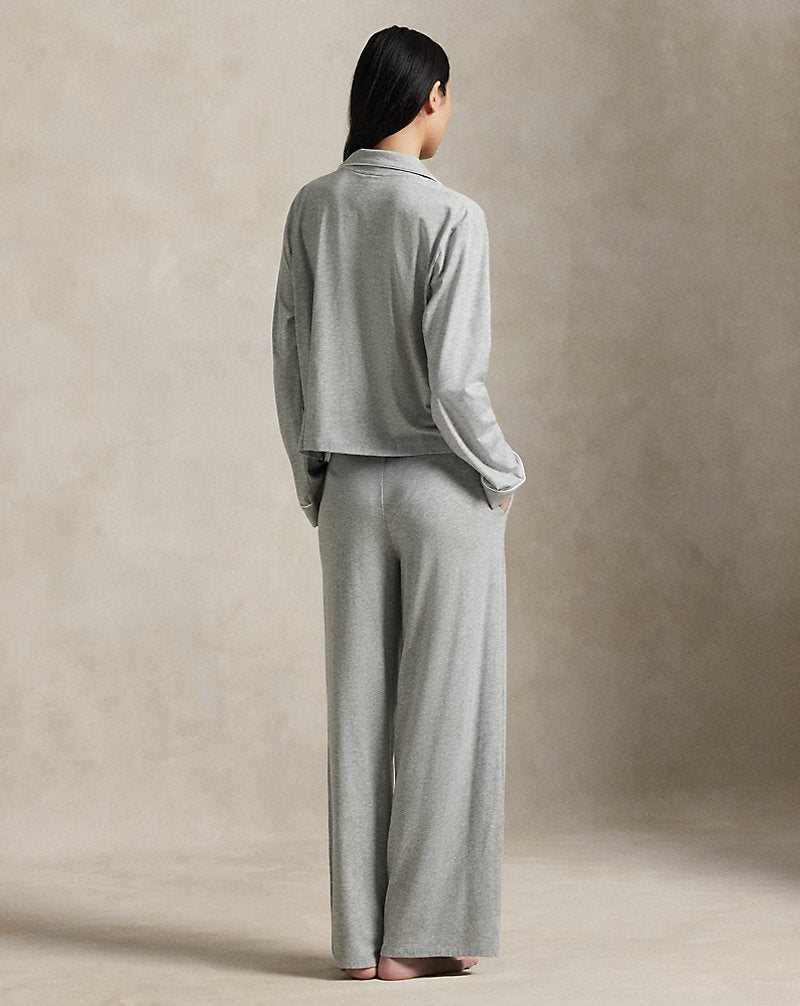 Jersey Long-Sleeve Pyjama Set Heather Grey