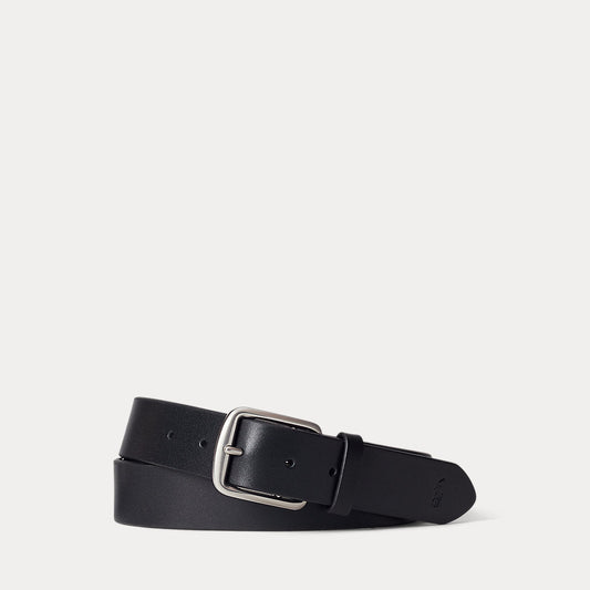 Signature Pony Leather Belt Black