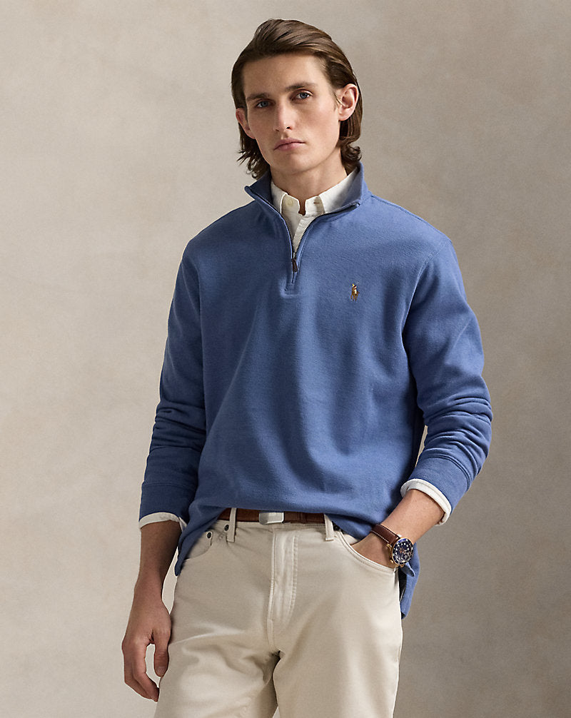 Estate-Rib Quarter-Zip Pullover Capri Blue