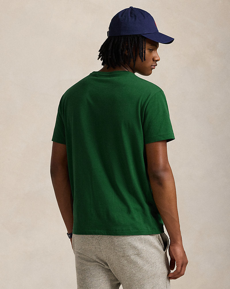 Classic Fit Polo Sport Jersey T-Shirt New Forest/White