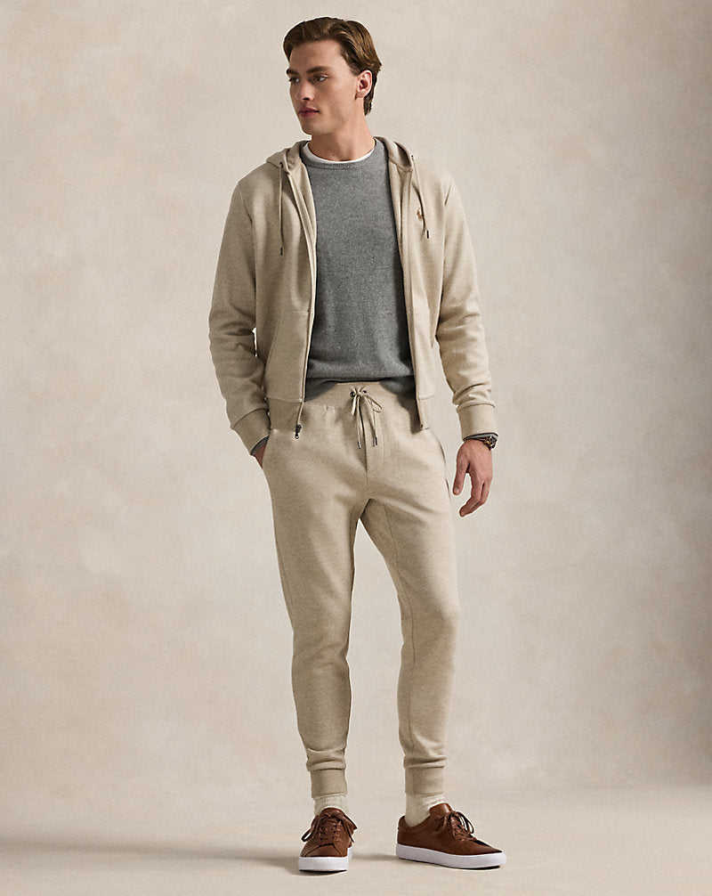 Double-Knit Full-Zip Hoodie Tuscan Beige Heather