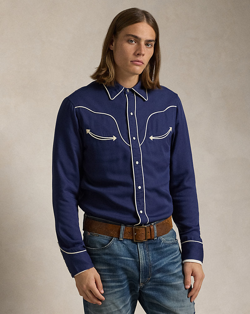 Naiomi Glasses Western Shirt Newport Navy