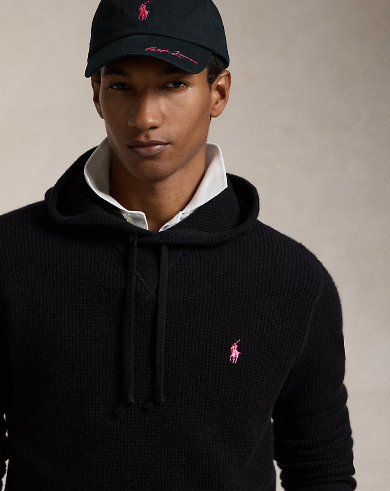 Pink Pony Washable Cashmere Jumper Polo Black
