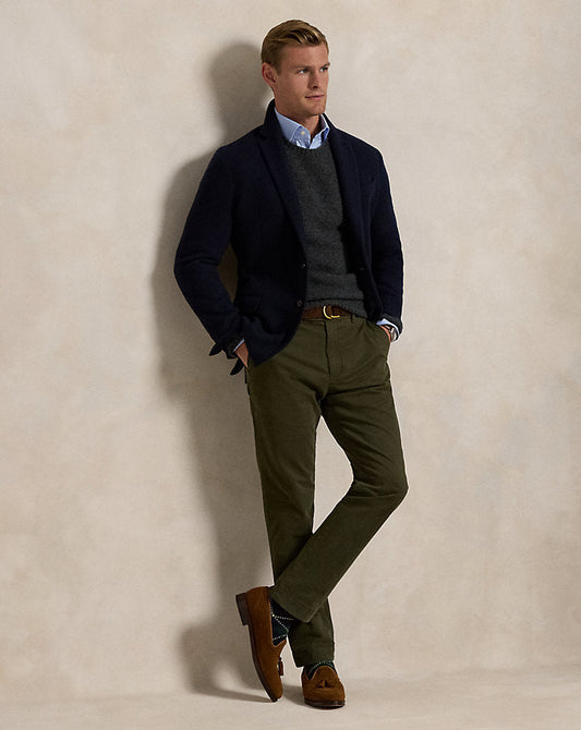 Jarrett Stretch Slim Fit Sateen Trouser Estate Olive