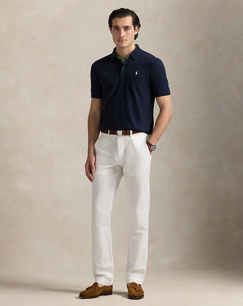 Cotton Polo-Collar Jumper Hunter Navy
