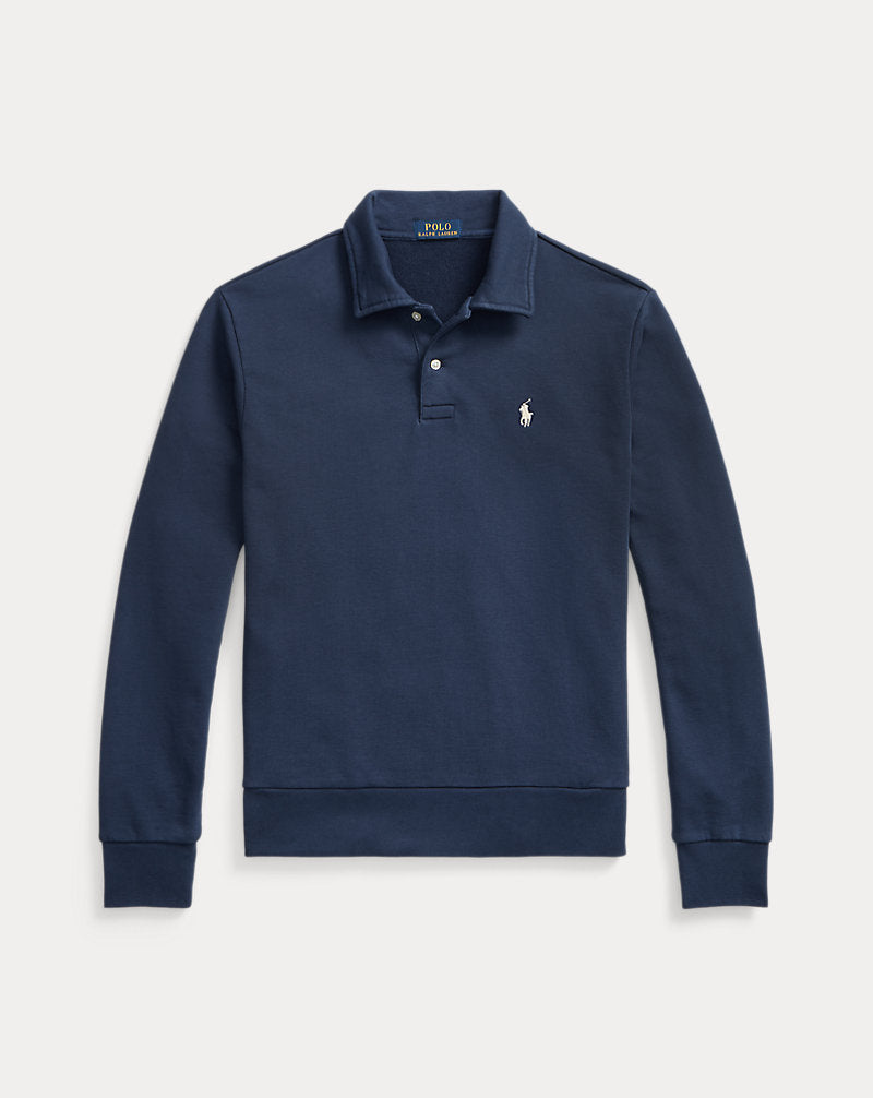 Loopback Fleece Collared Sweatshirt Cruise Navy