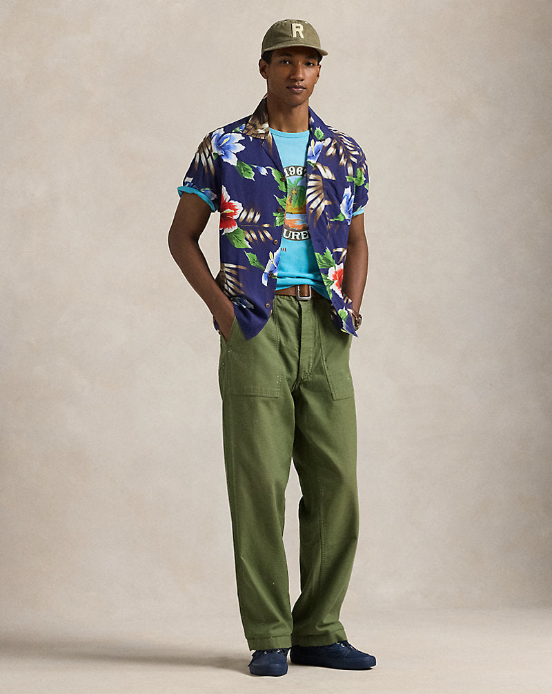 Reverse-Sateen Utility Trouser Garden Trail