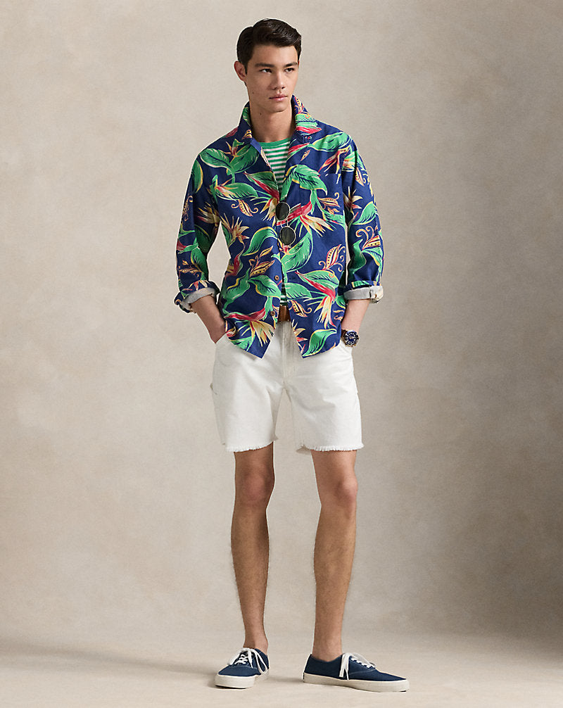 Classic Fit Floral Flannel Camp Shirt 6614 Bird Of Paradise Flo