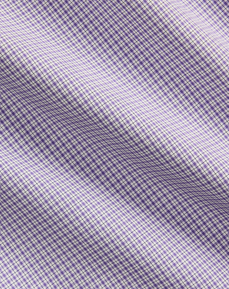 Classic Fit Checked Poplin Shirt Purple Navy Multi