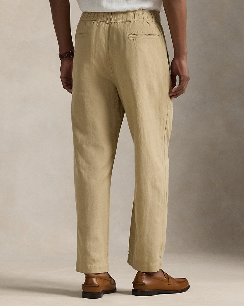Polo Prepster Linen-Cotton Easy Trouser Coastal Beige